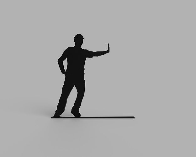 Book stand - Leaning cool guy 3D print model