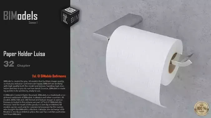 0132 Paper Holder Luisa 3D model