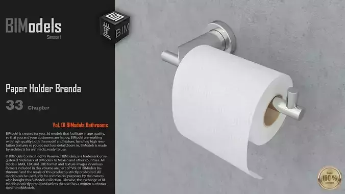 0133 Paper Holder Brenda 3D model