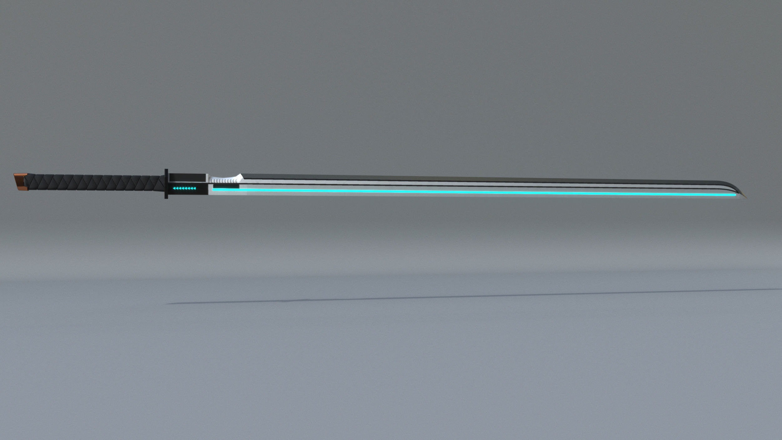 japanese sword katana Scifi Low-poly 3D model_4