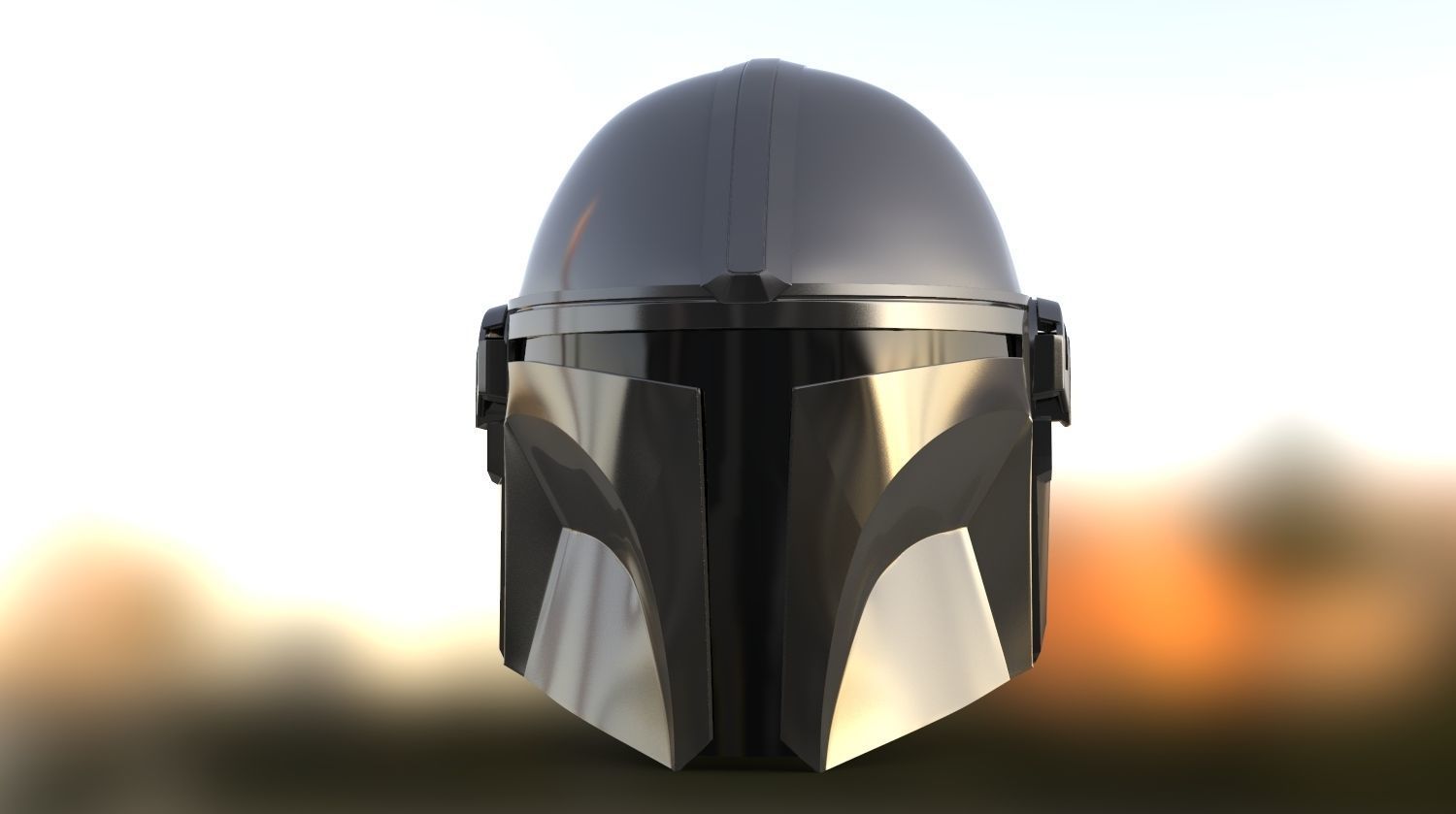Mandalorian Helmet 3D print model_4