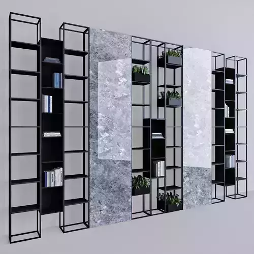 Metal  Marble shelf