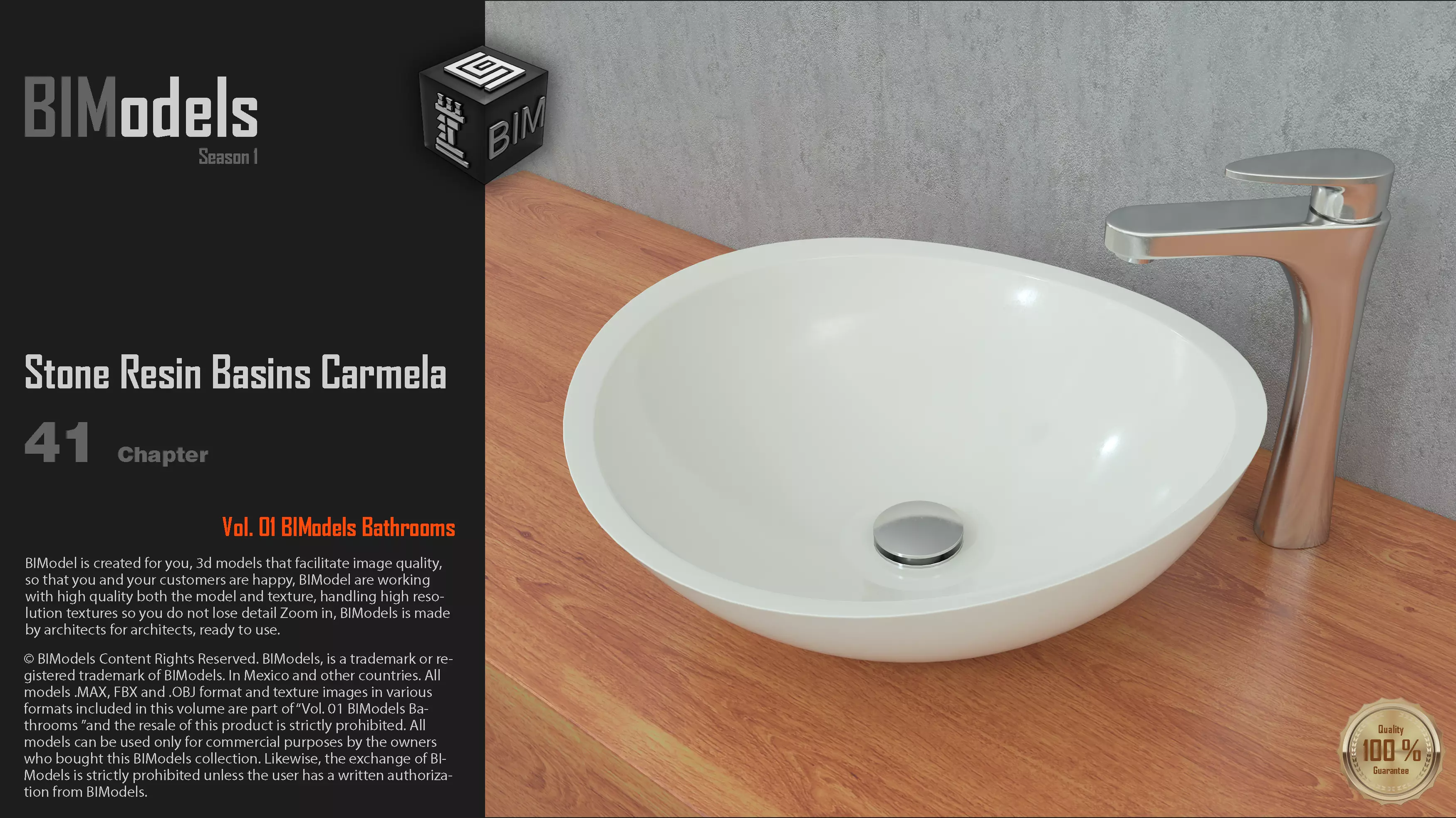 0141 Stone Resin Basins Carmela 3D model
