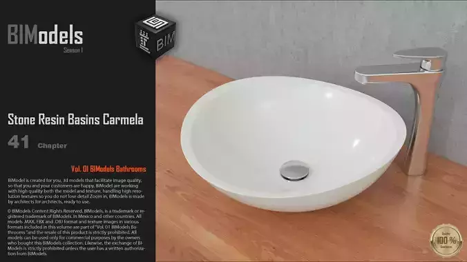 0141 Stone Resin Basins Carmela 3D model