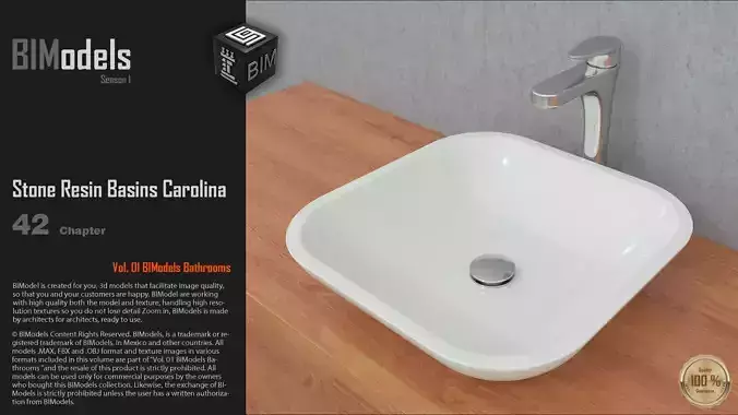 0142 Stone Resin Basins Carolina