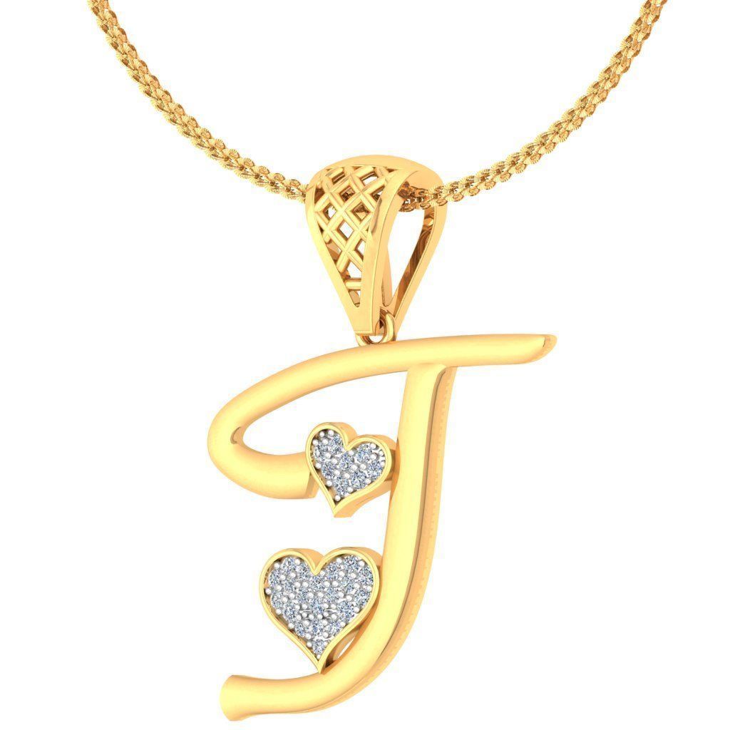 Alphabet-J pendant 3dm stl render detail 3D print model_2