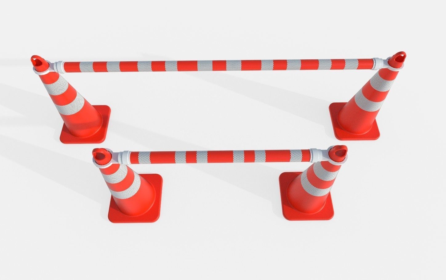 Road Cone M4 - with STL Low-poly 3D model_3