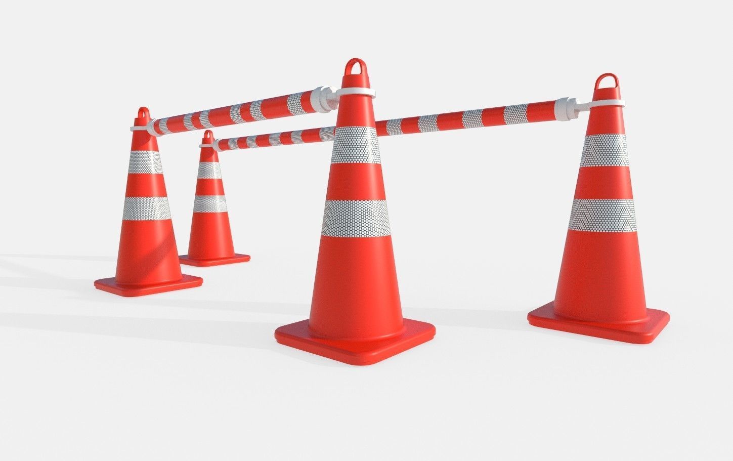 Road Cone M4 - with STL Low-poly 3D model_7