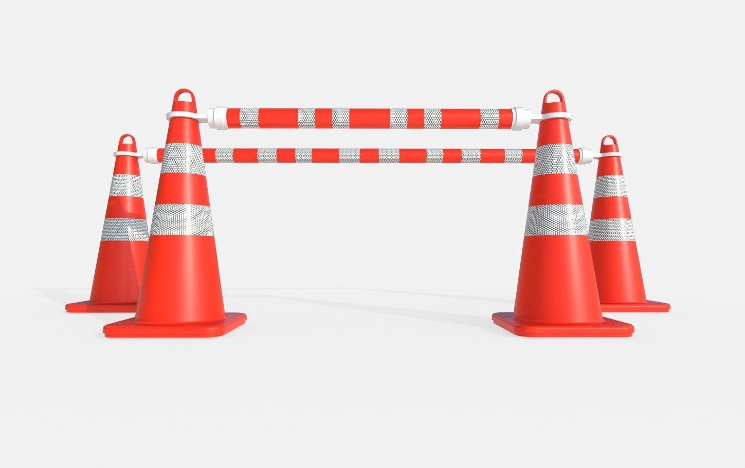 Road Cone M4 - with STL Low-poly 3D model_8