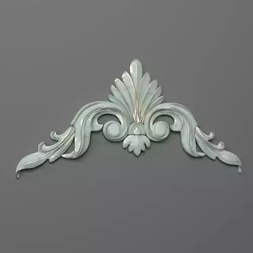 Cartouche ornately carved ornament