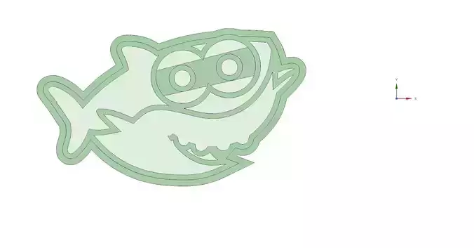 Baby Shark 2 cookie cutter