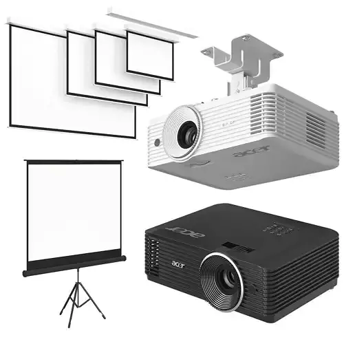 Projector Acer with Screens Set  3D model