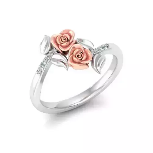 Women Rose Ring 3dm stl render detail