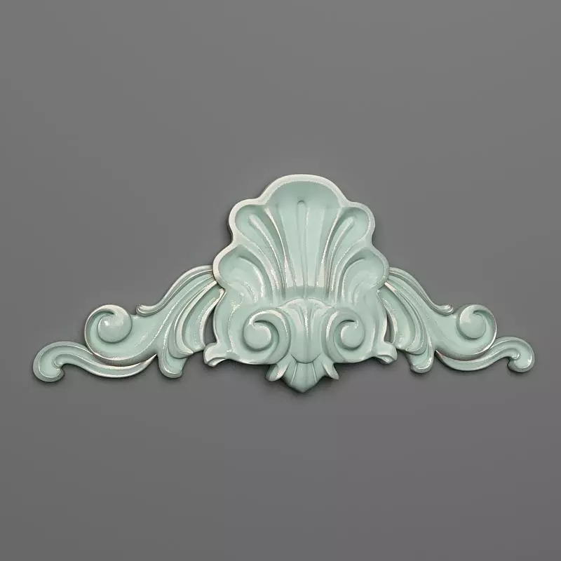 Cartouche ornately carved ornament 3D print model