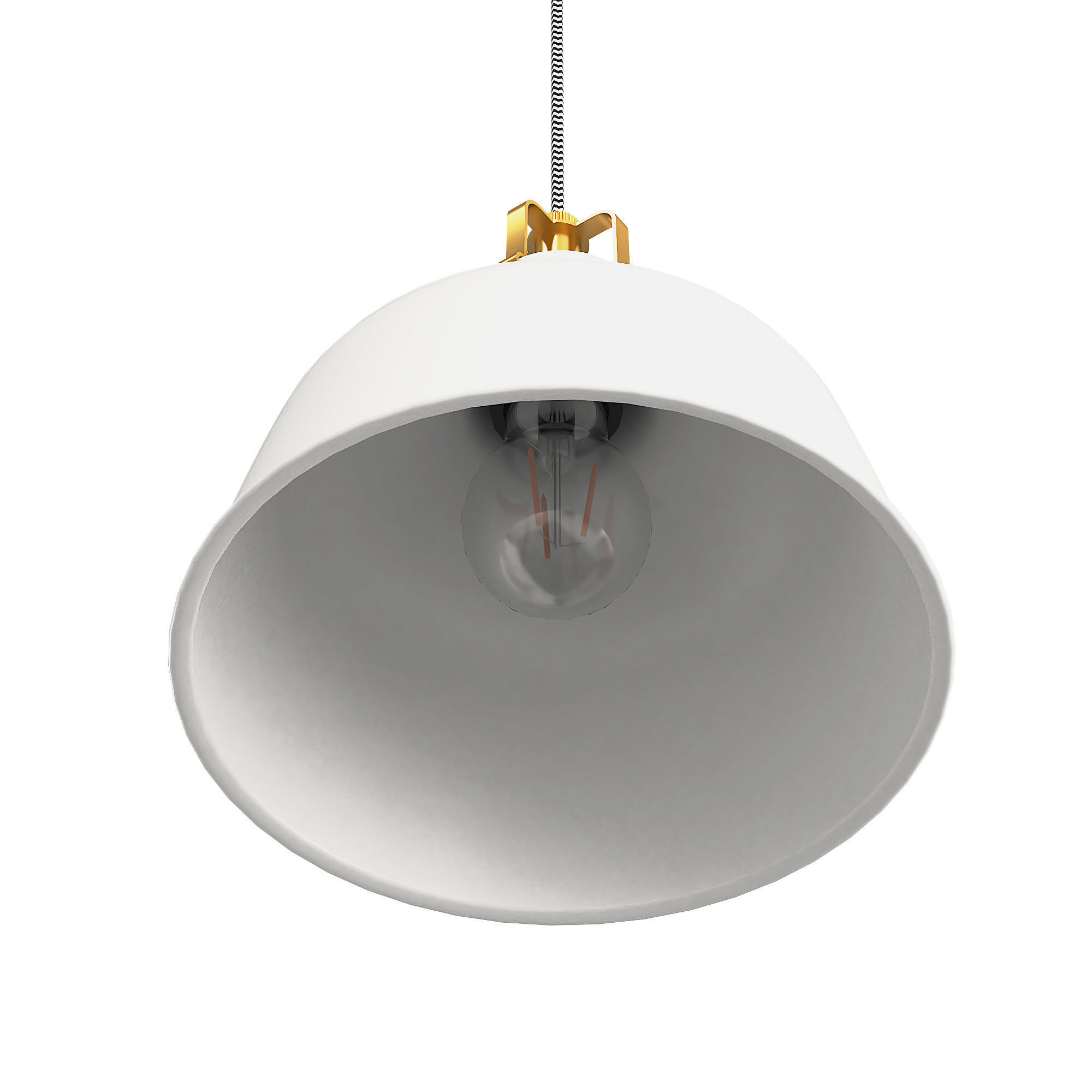Ranarp pendant light with gold accents 3D model | CGTrader