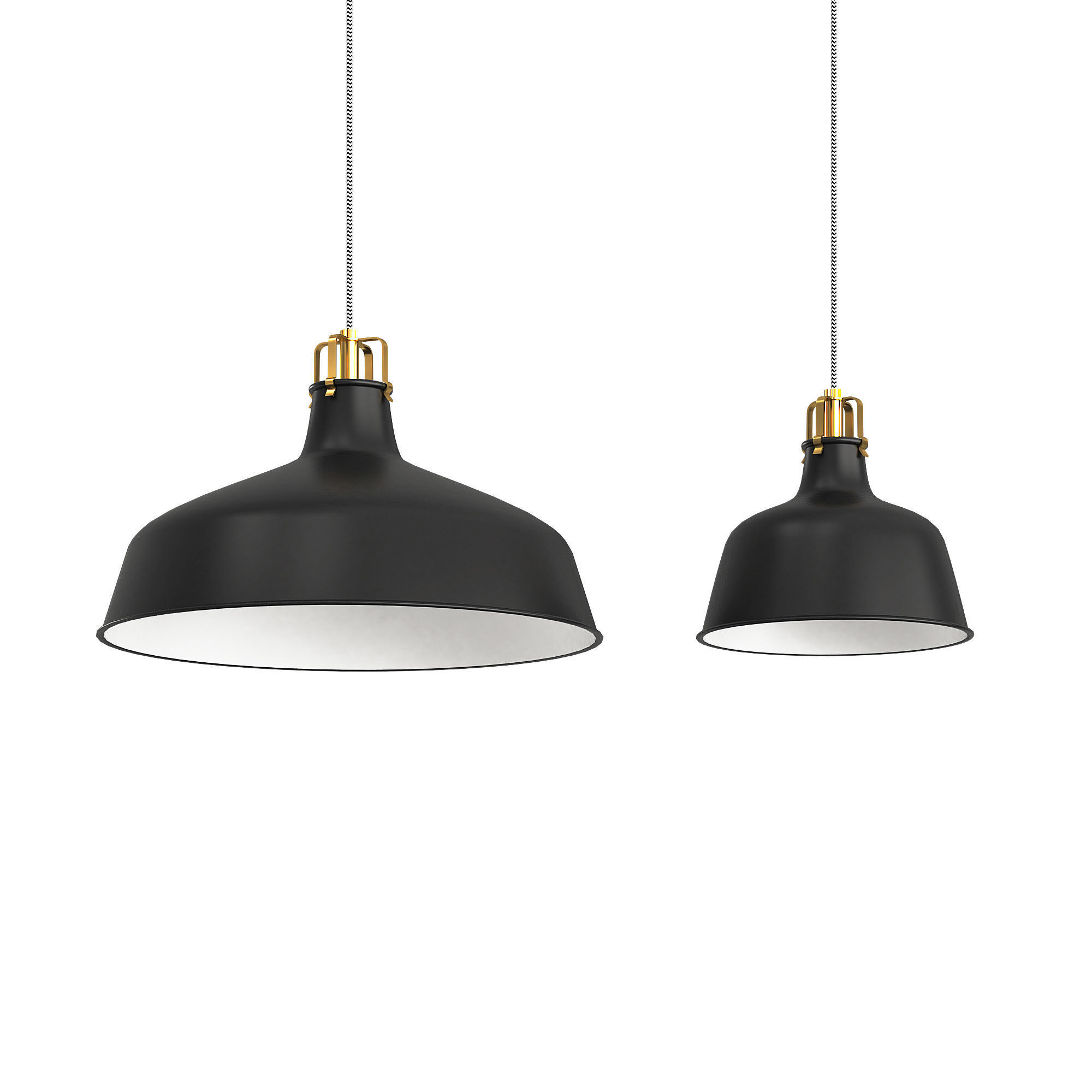 Ranarp pendant light with gold accents 3D model | CGTrader