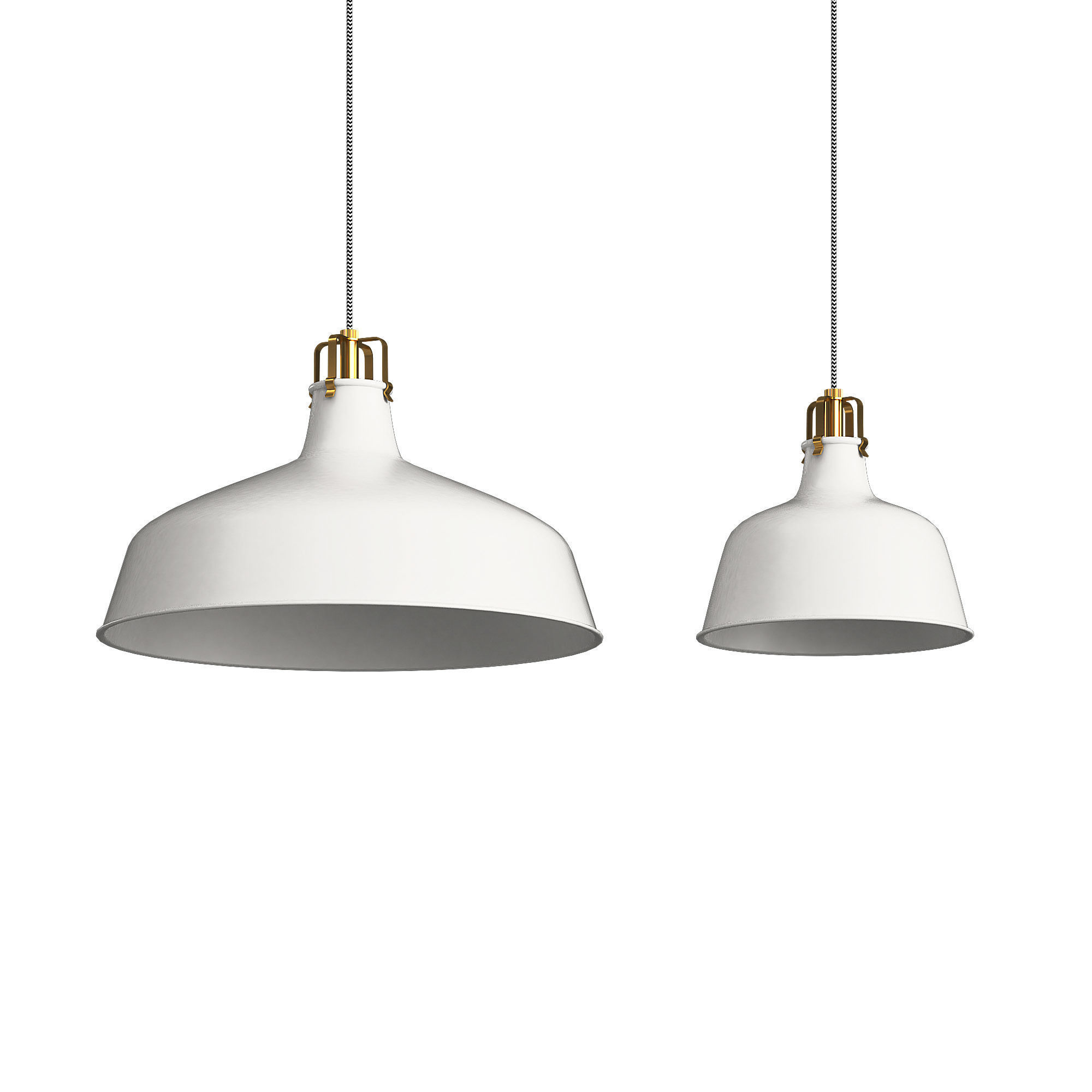 Ranarp pendant light with gold accents 3D model | CGTrader