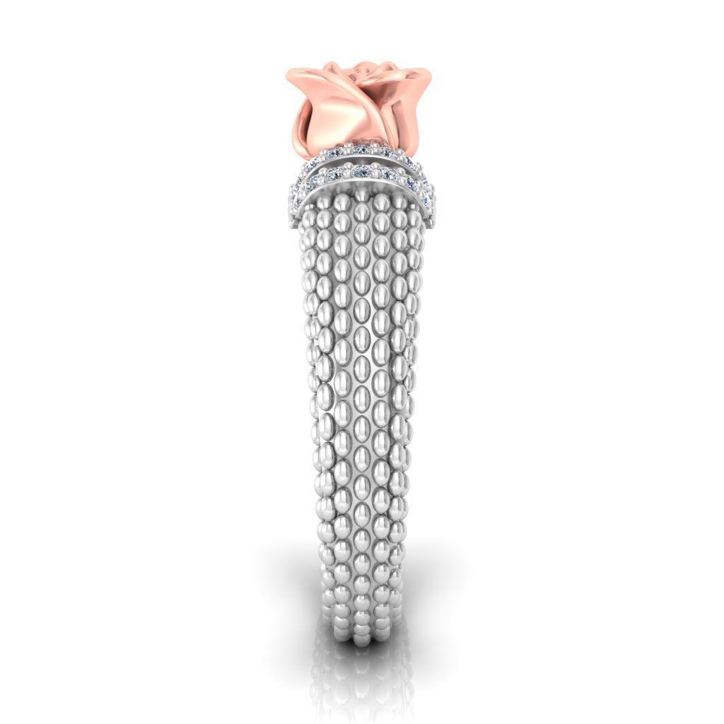 Women Rose Ring 3dm stl render detail 3D print model_4