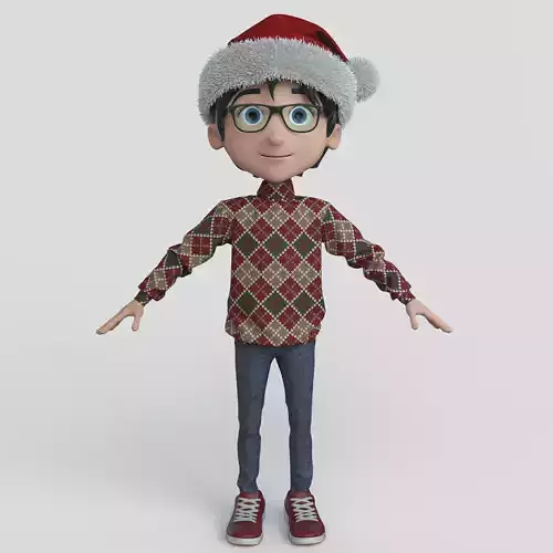 Cartoon Boy Christmas