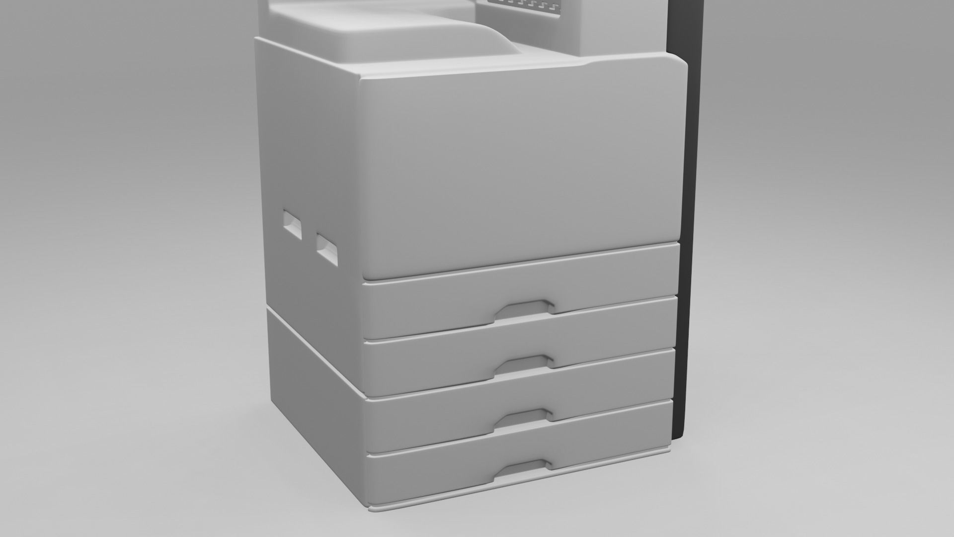 Printer  Scanner Low Poly Subdivison On Low-poly 3D model_8