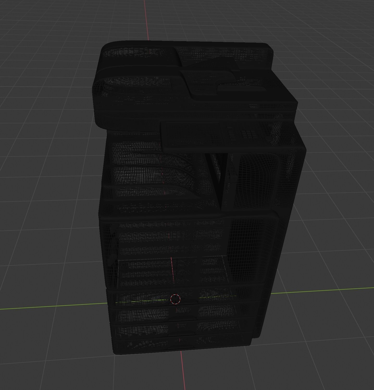 Printer  Scanner Low Poly Subdivison On Low-poly 3D model_9