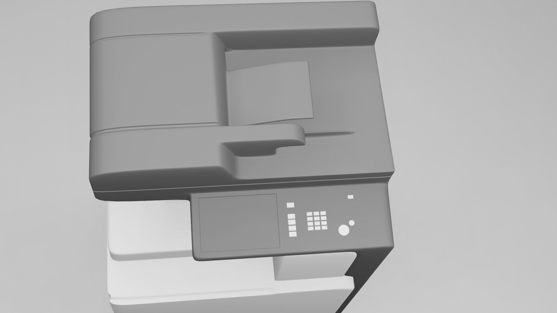 Printer  Scanner Low Poly Subdivison On Low-poly 3D model_5