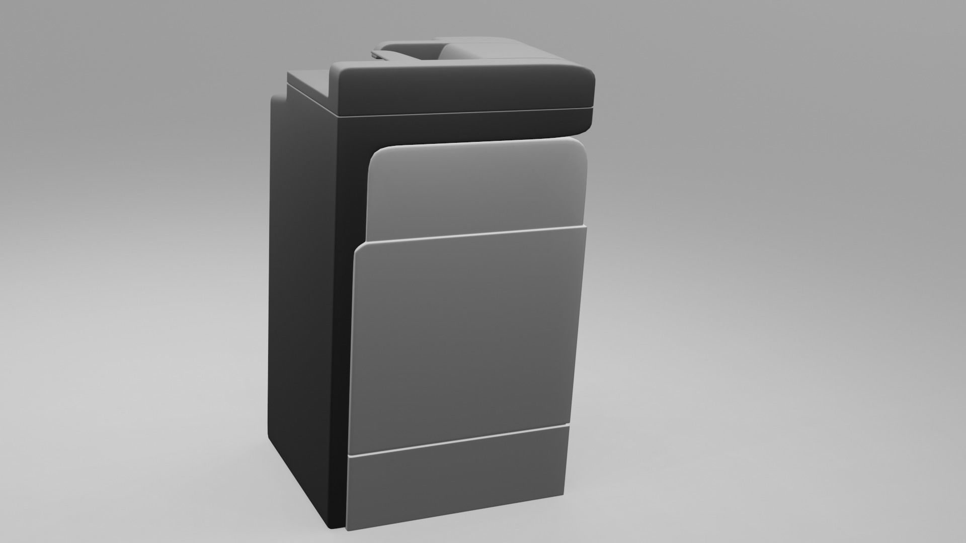 Printer  Scanner Low Poly Subdivison On Low-poly 3D model_6