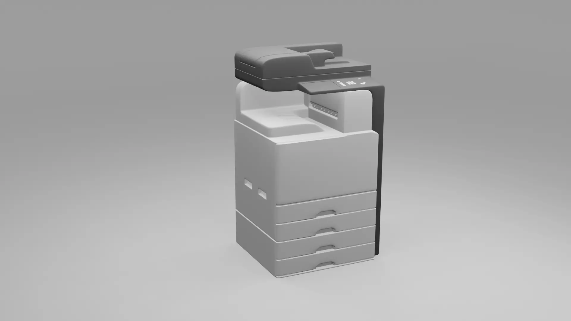 Printer  Scanner Low Poly Subdivison On Low-poly 3D model_0