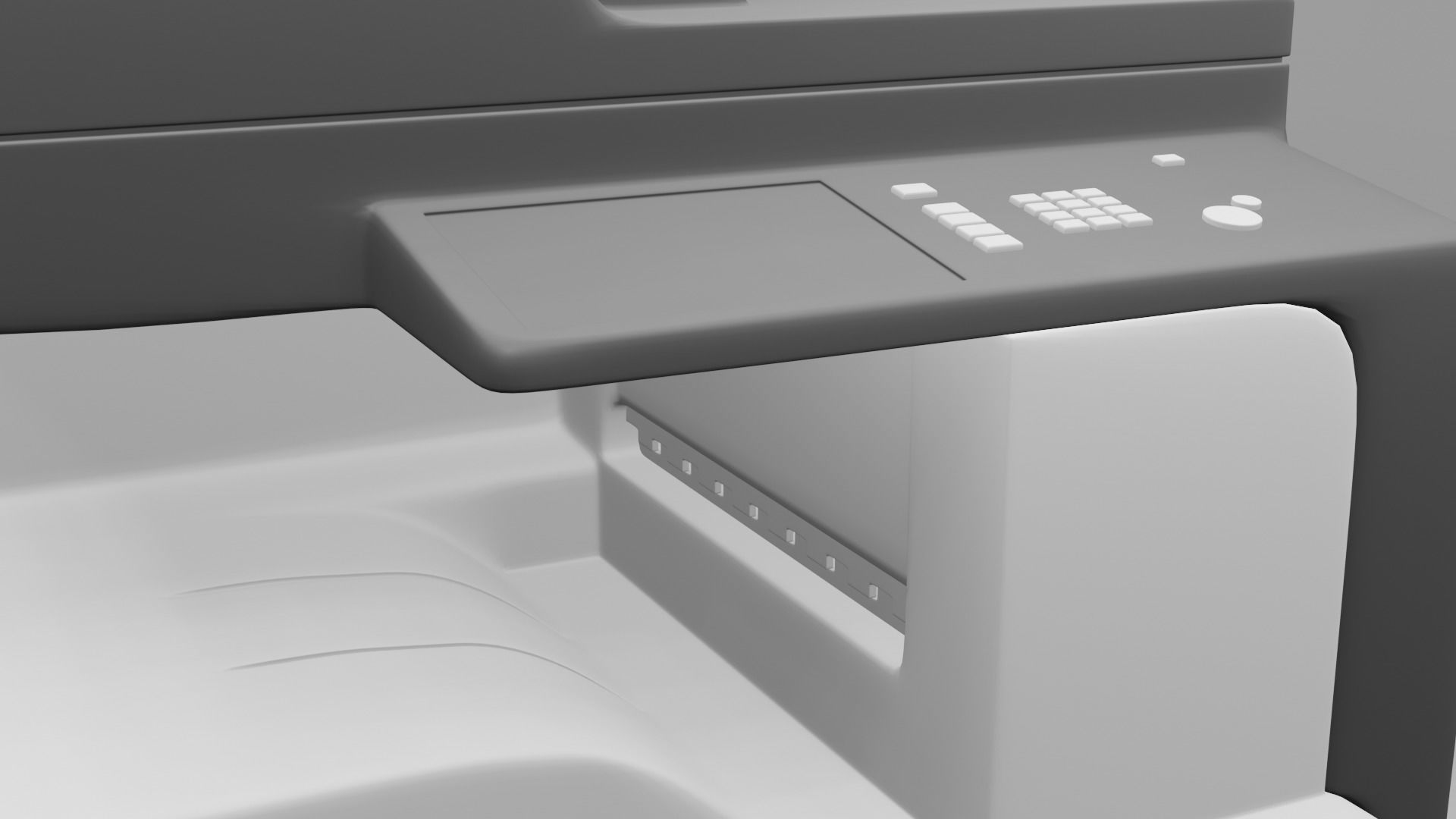 Printer  Scanner Low Poly Subdivison On Low-poly 3D model_7