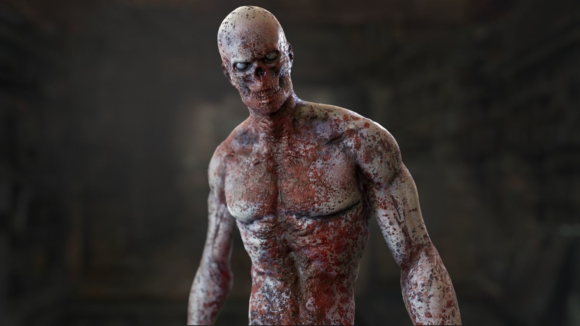 Zombie Mutant Low-poly 3D model_25