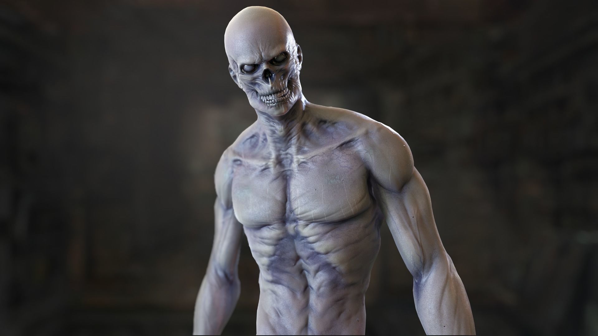Zombie Mutant Low-poly 3D model_22