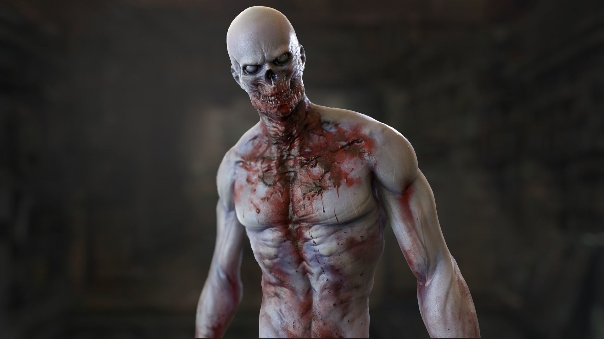 Zombie Mutant Low-poly 3D model_24