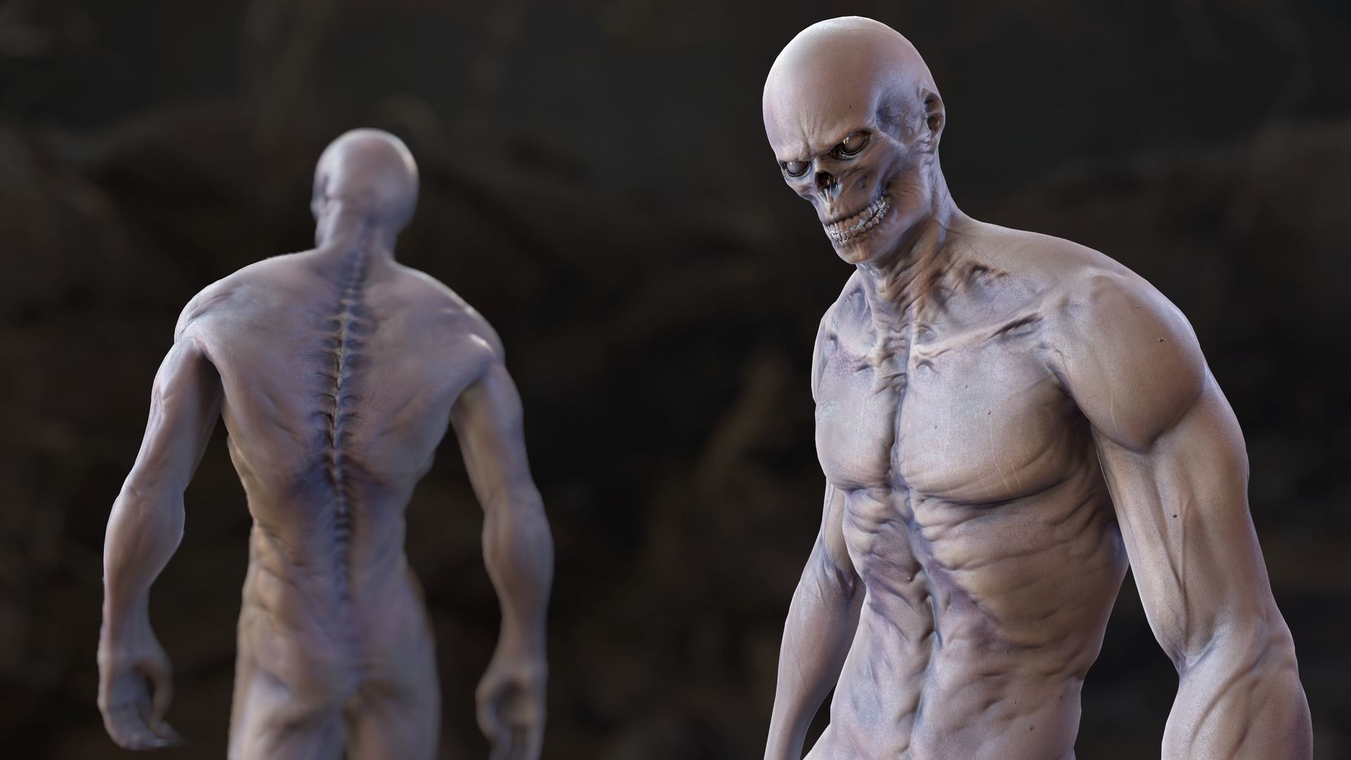 Zombie Mutant Low-poly 3D model_2