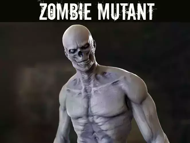 Zombie Mutant Low-poly 3D model