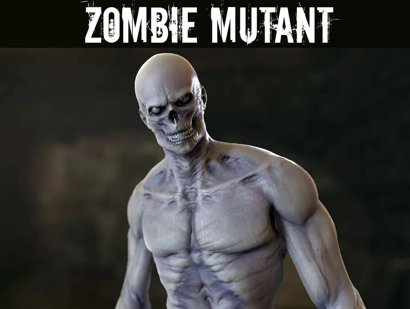 Zombie Mutant Low-poly 3D model_0