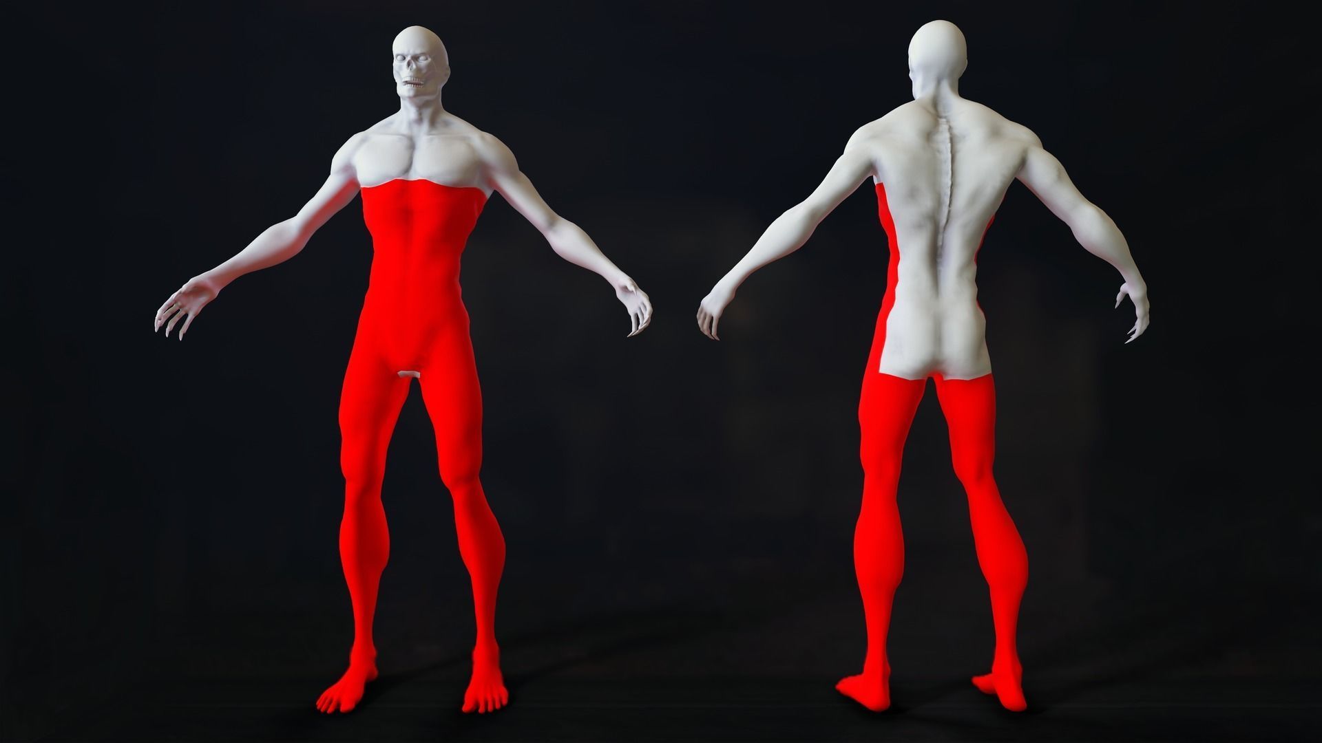 Zombie Mutant Low-poly 3D model_45