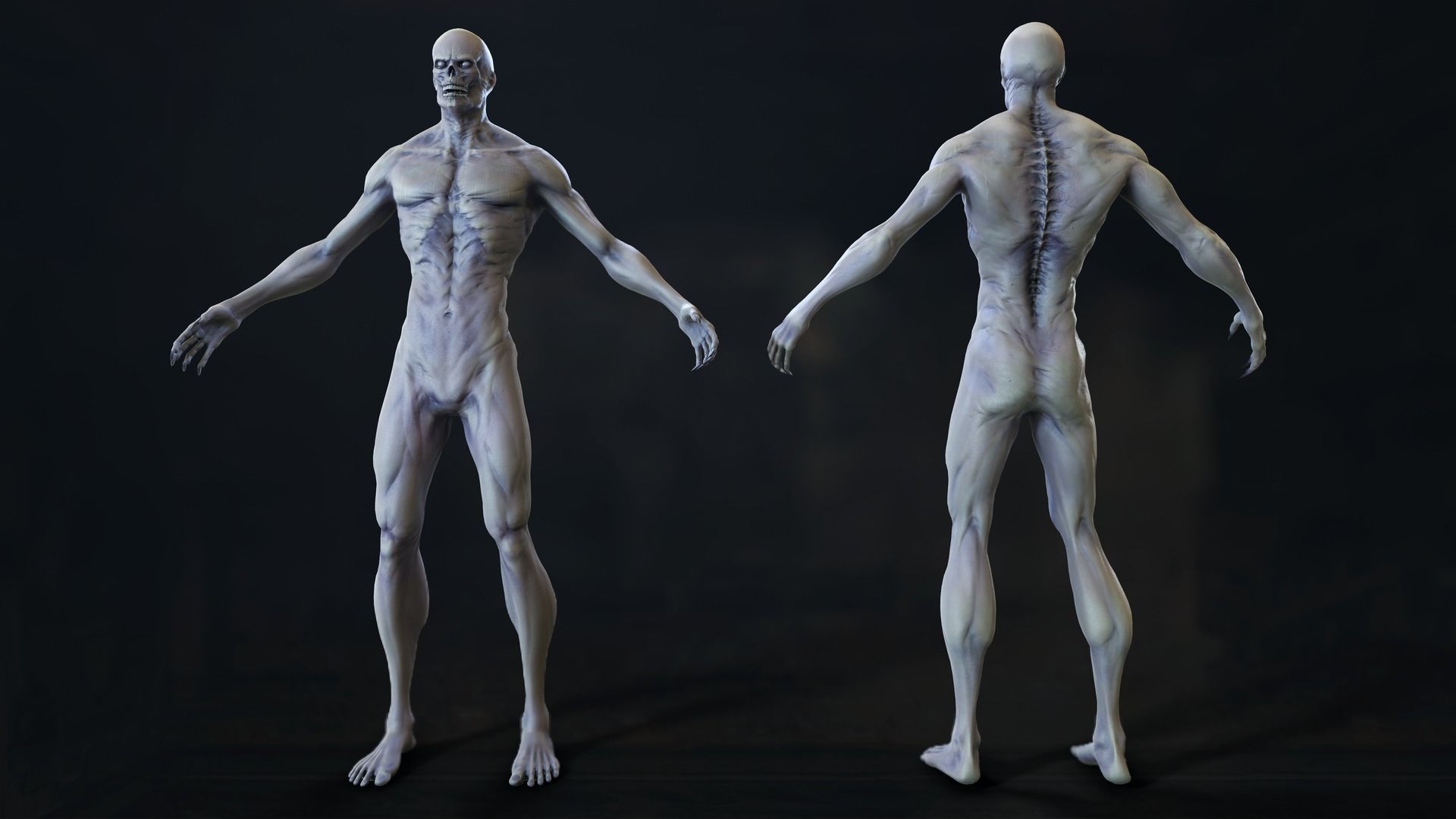 Zombie Mutant Low-poly 3D model_41