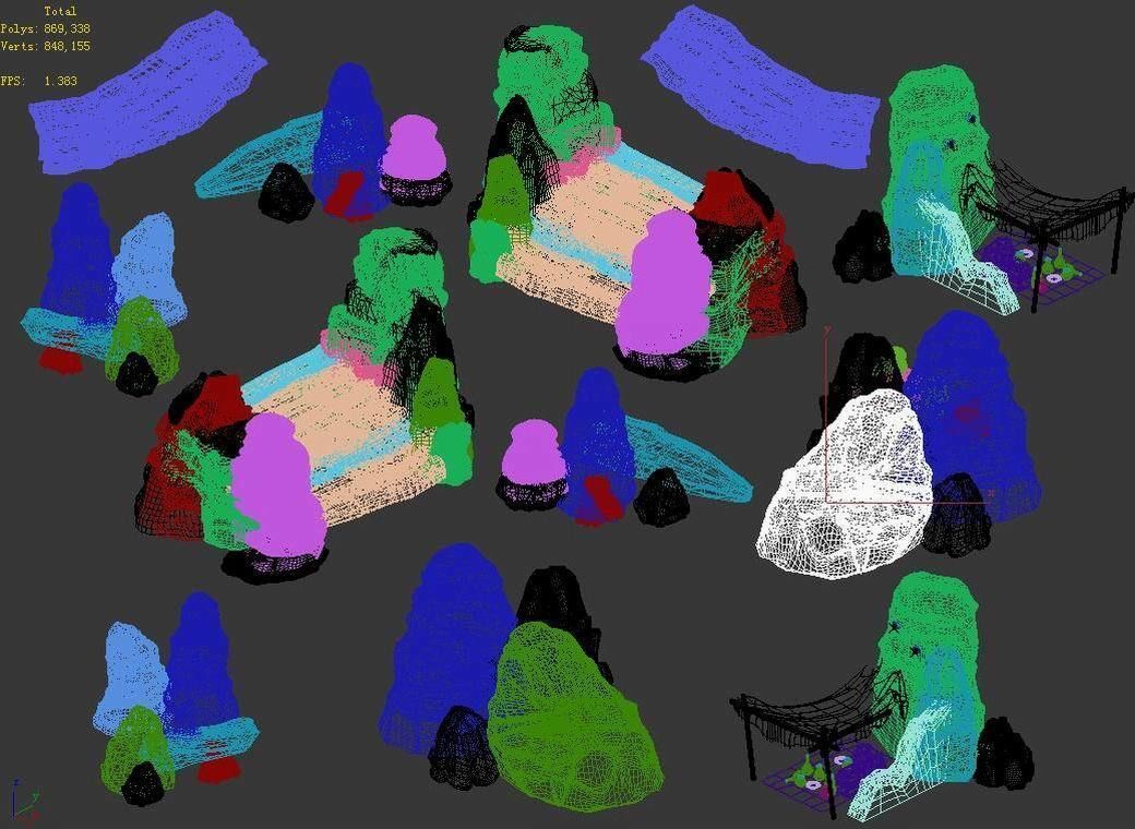 Stone Blood Festival Canyon - Broken Stones 02 3D model_4