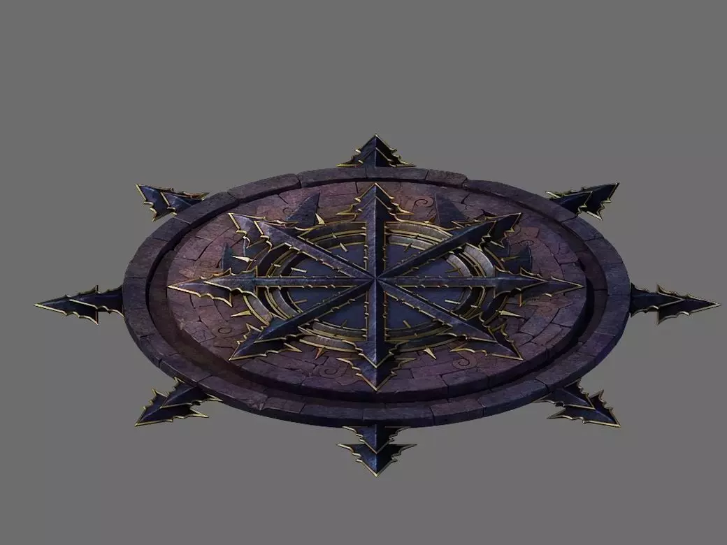 Stone Blood Birds Secret Room - Magic Table 01 3D model_0