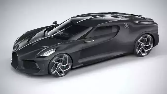 Bugatti La Voiture Noire 2019 CoronaRender 3D model