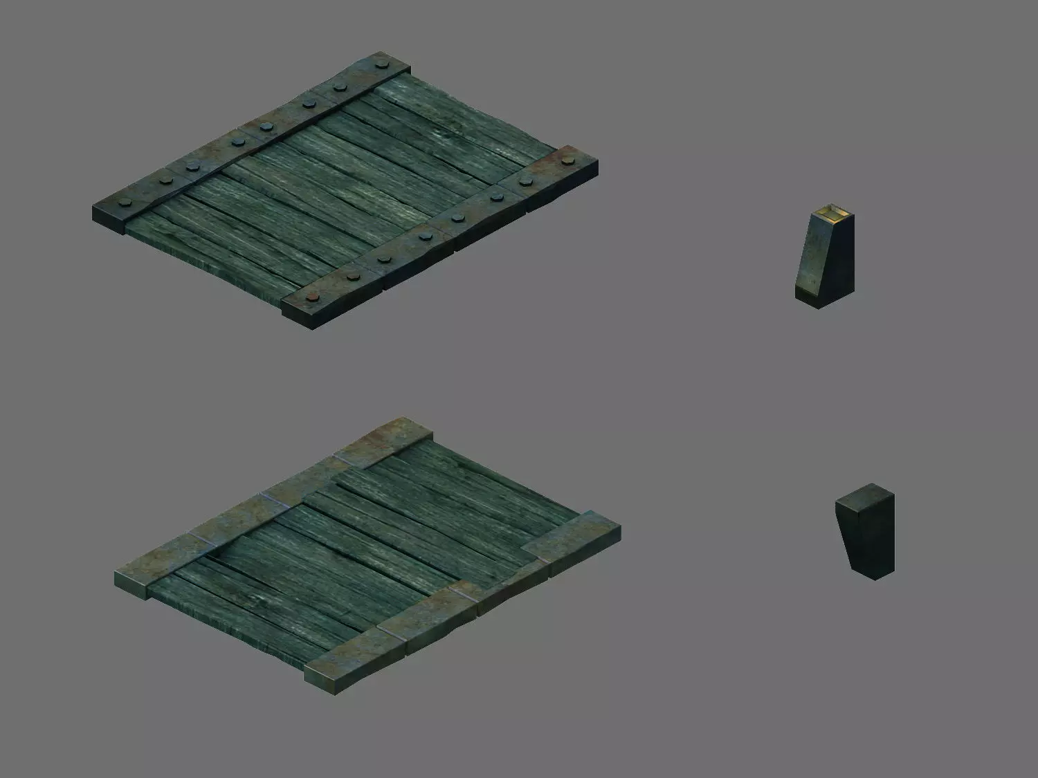 Stone Blood Bird House Secret Room - Wooden Bridge 01 3D model_0
