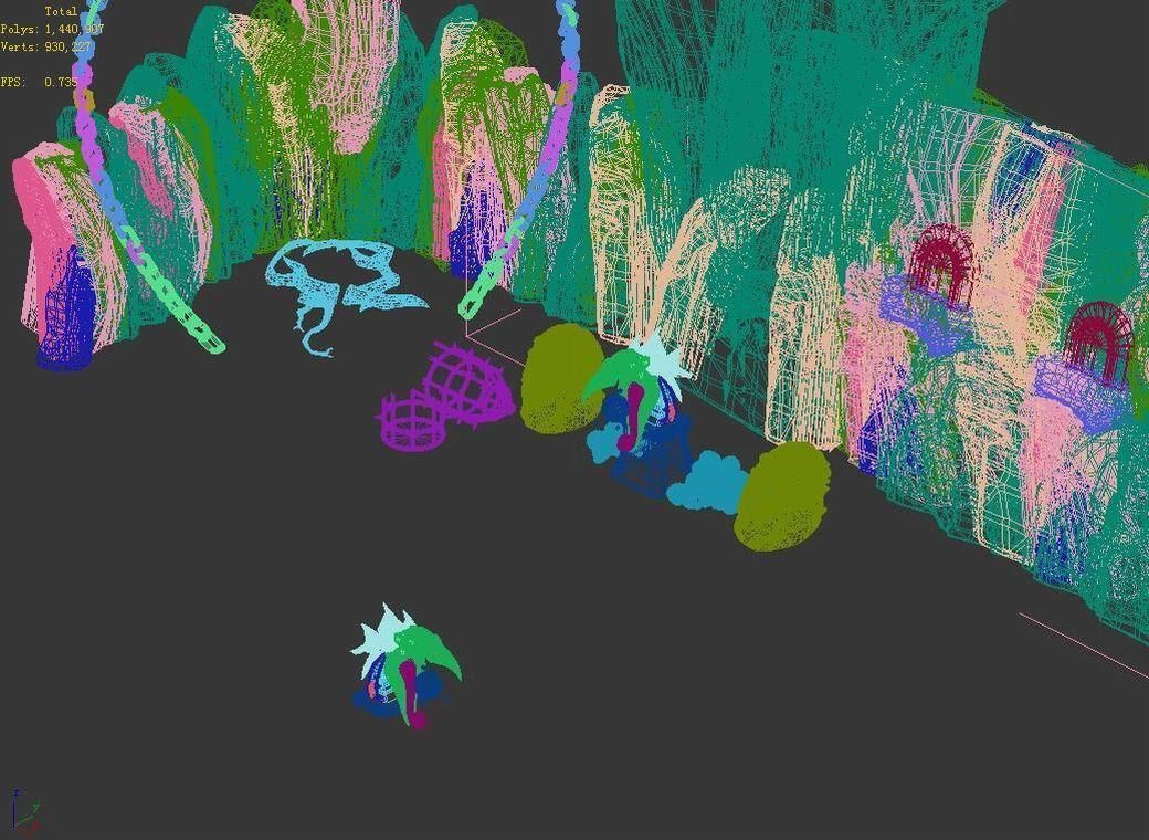 Stone Chamber of Secrets - Wall Stone Totem 01 3D model_5