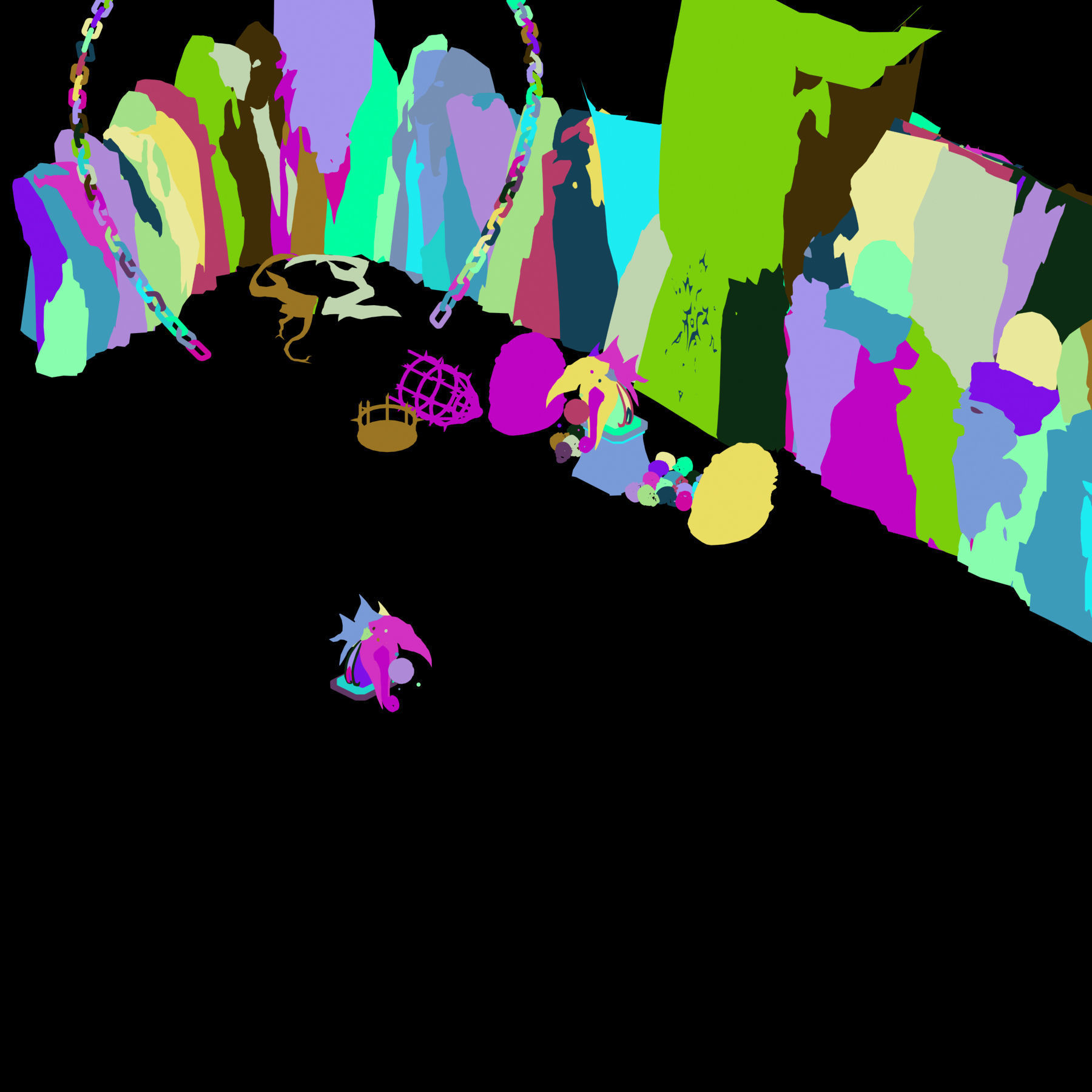 Stone Chamber of Secrets - Wall Stone Totem 01 3D model_2