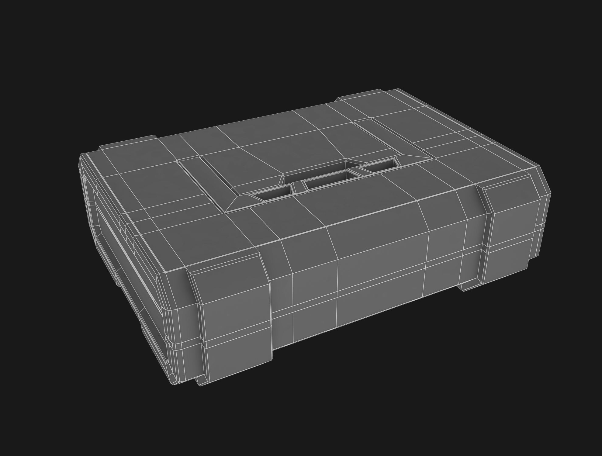 Sci-fi Crate Low-poly 3D model_8