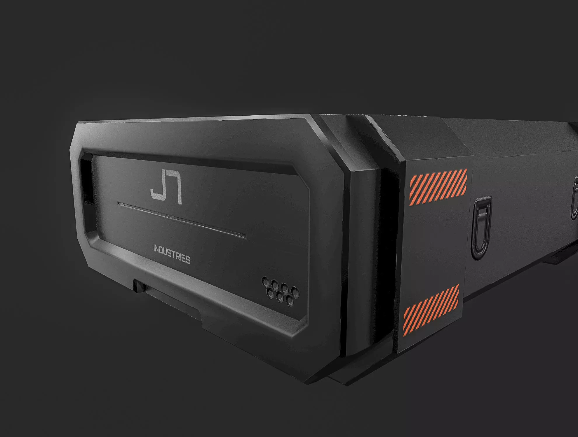 Sci-fi Crate Low-poly 3D model_0
