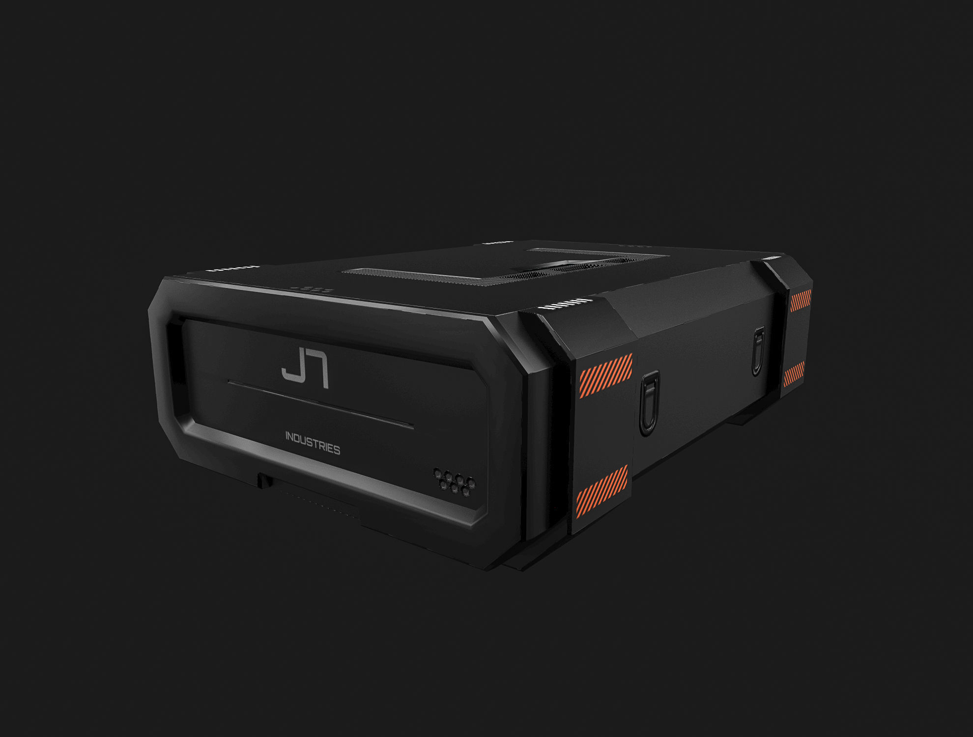 Sci-fi Crate Low-poly 3D model_3