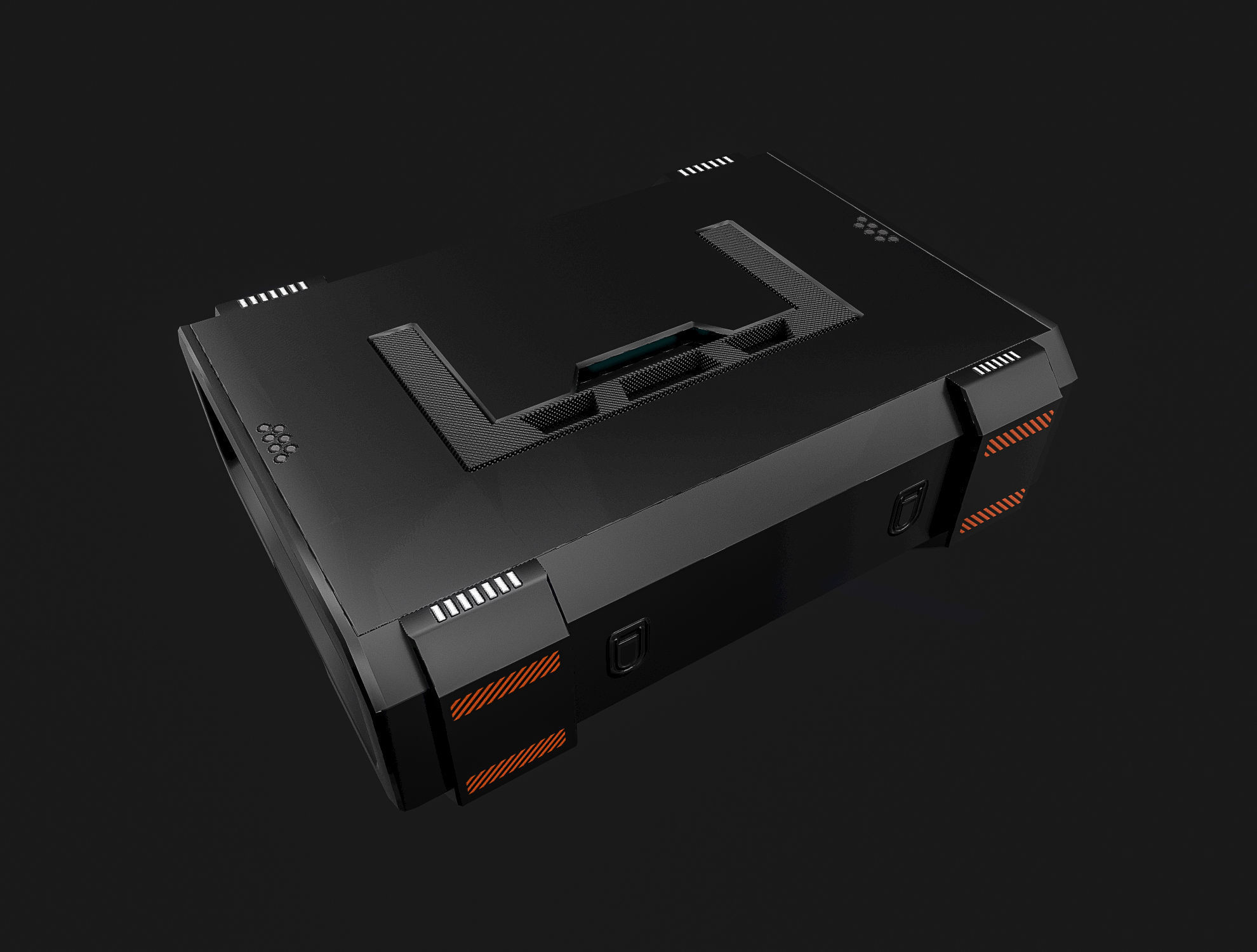 Sci-fi Crate Low-poly 3D model_1