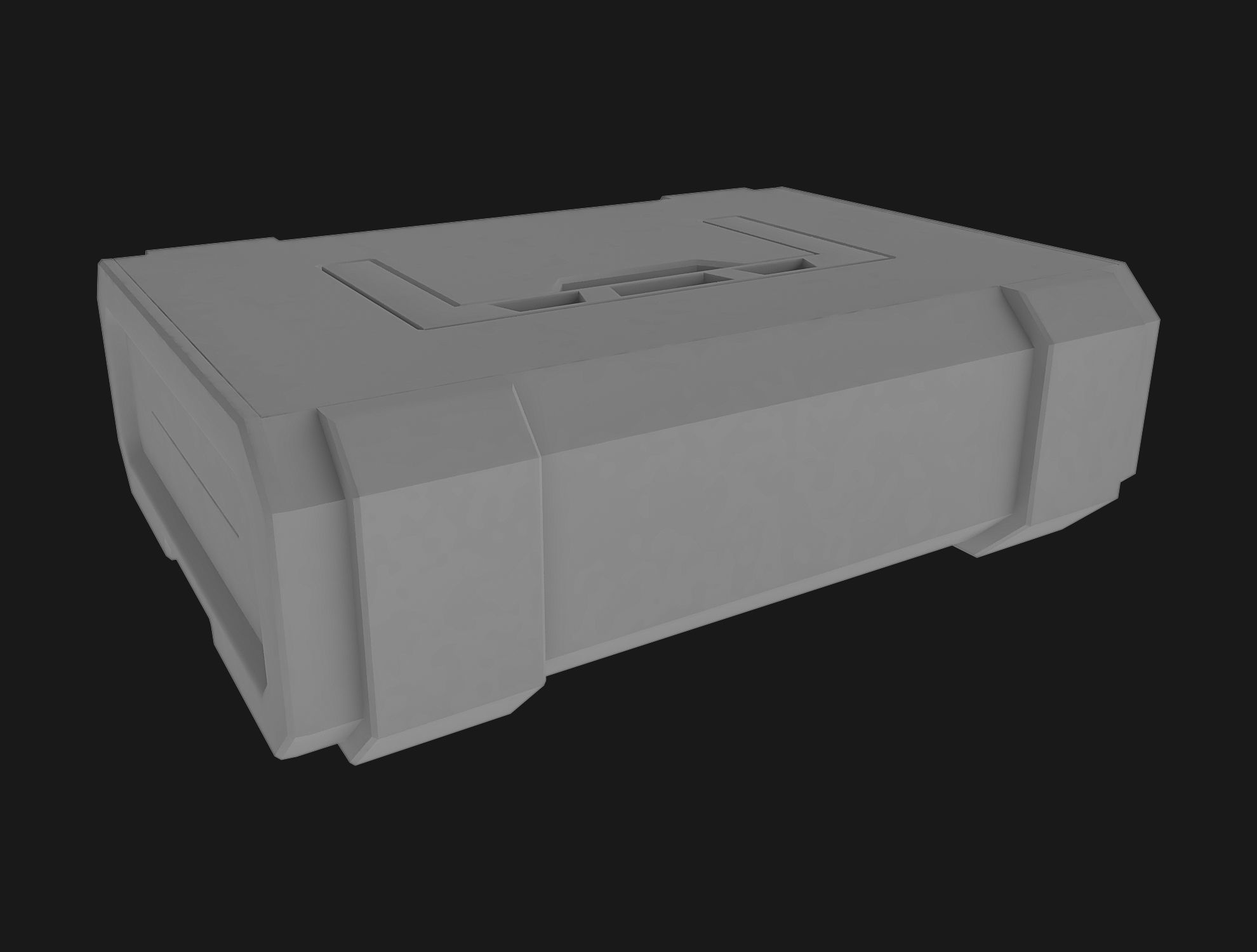 Sci-fi Crate Low-poly 3D model_10