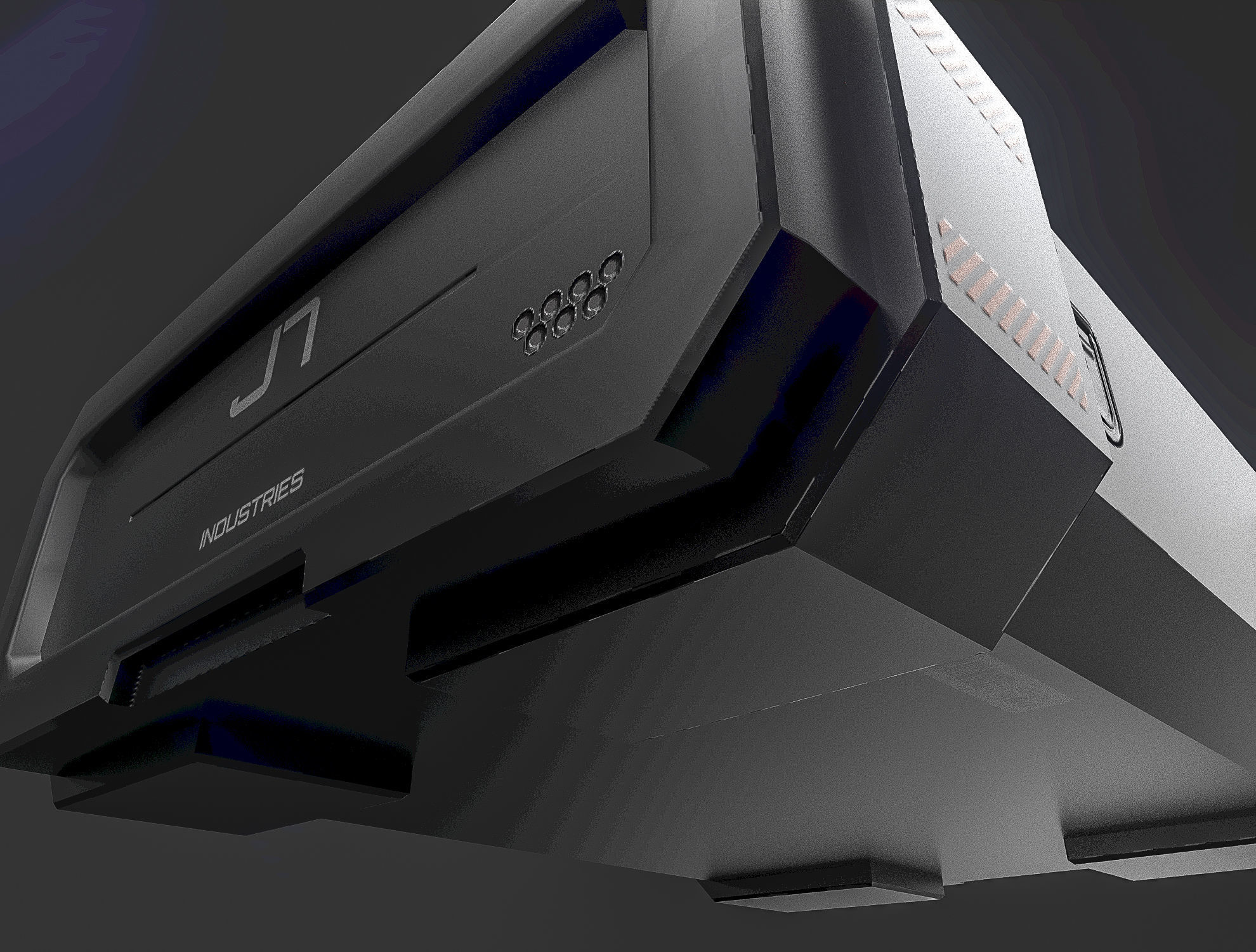 Sci-fi Crate Low-poly 3D model_5