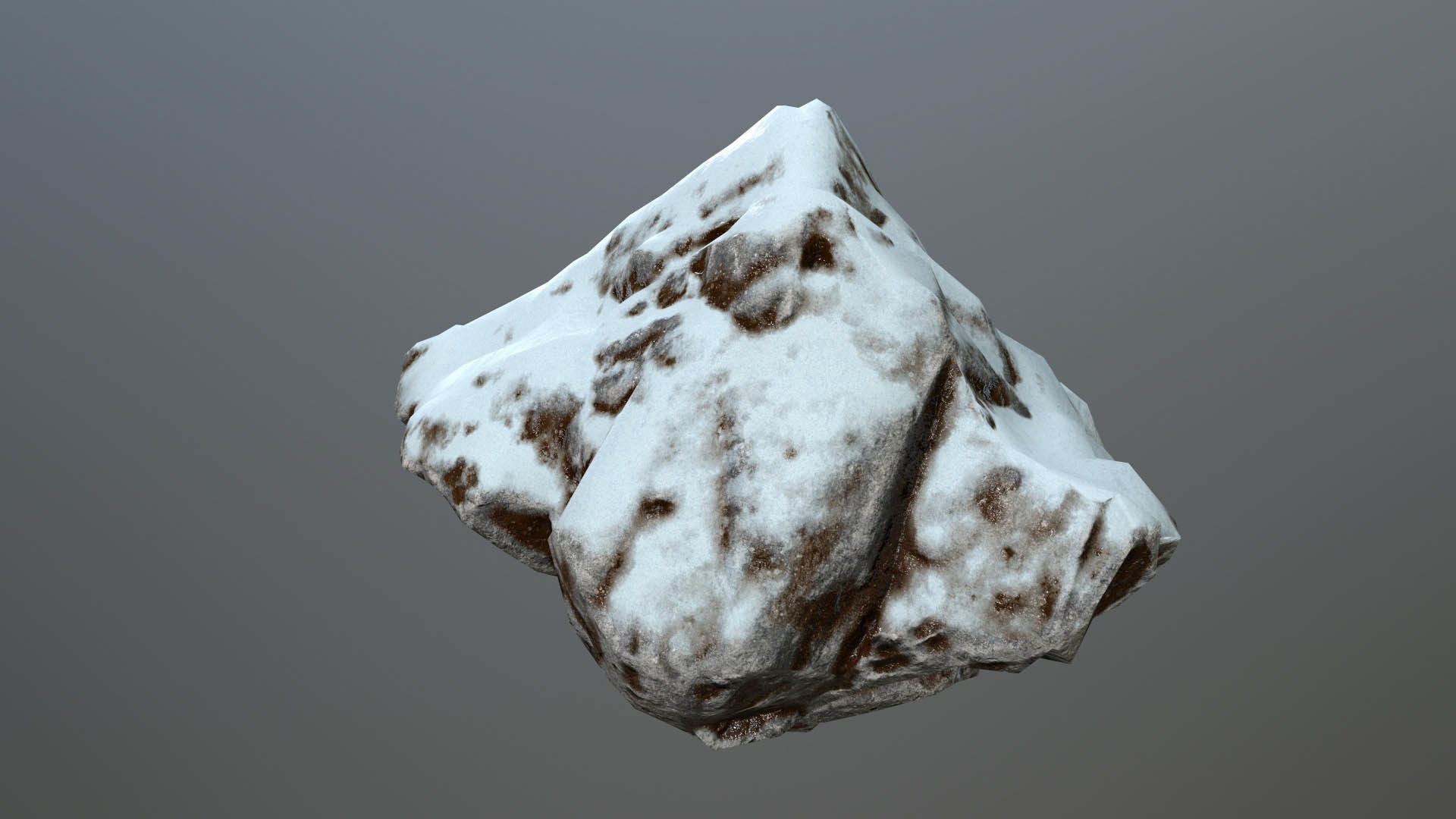 Rock set with snow Low-poly 3D model_24